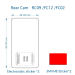 70mai Uus tagakaamera RC12 CPL filter 70MAI RC12 jaoks Staatilise elektri kleebis 70mai jaoks 3M kile