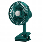 Autoventilaatorid suvine 2000 mAh aku ja USB-ventilaator Auto kliimaseade RGB &uuml;mbritseva valgusega automaatne 360&deg; pead raputav jahutusventilaator valge