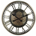 P&auml;ris liikuvate hammasratastega seinakell Steampunk Vanaaegne Metallkell Kodu Talumaja Kontorisse Roman pronksi