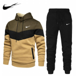 Punane S&uuml;gis Talv Uus Stiil Kaheosaline Komplekt Huppar + P&uuml;ksid Meeste Treening&uuml;likond Higistamisriided Vabaaja Streetwear Meeste R&otilde;ivad Spordir&otilde;ivad Treening&uuml;likonna Komplekt 3XL armee roheline v&auml;rv