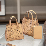 Uus Prantsuse veisenahast k&auml;sitsi valmistatud kott, laseriga nikerdatud &otilde;&otilde;nes nahast k&ouml;&ouml;giviljade korvikott 25 x 20 x 12 card pack+gift box khaki