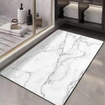 Kerge luksuslik marmorist tekstuuriga diatommuda imav kiiresti kuivav matt WC-ukse libisemiskindel ja m&auml;&auml;rdunud jalamatt 60x90cm (suction pad)