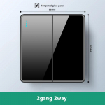 Luksuslik karastatud klaasist seinavalgusti l&uuml;liti nupp must &Uuml;hendkuningriigi pistik 13A universaalne seinakontakt USB, 220V1gang2way kiirusl&uuml;litiga