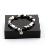Pierres et Min&eacute;raux. Bracelet Jaspe z&egrave;bre du Br&eacute;sil. Taille Personnalisable. Fabriqu&eacute; en France.