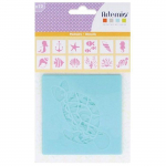 Set de 12 Pochoirs - Artemio - Sir&egrave;ne - 9x9 cm - Plastique rigide - Mixte