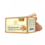 Khadi Natural Sandalwood Soap | Natural Handmade Soap | Herbal Bathing Soap for Hydrated Skin | Natural Soap | Pack of 5(125gx5) (625g)