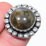 Natural Lapis Lazuli Gemstone 925 Sterling Silver Jewelry Ring Size 6 w5g47