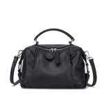 Niche T&otilde;eline Nahast Boston Top Layer &Otilde;lakott Retro Commuter Crossbody Kotiga kohv