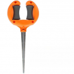 Aiavooliku juhtnael, pehme veetoru positsioneerimine, hoidmine, t&ouml;&ouml;j&otilde;udu s&auml;&auml;stev sile rull, terava otsaga libisemisvastane &otilde;ues valge