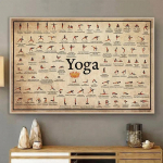 Joogaplakat Kodu Treening J&otilde;usaal Jooga Ashtanga Diagramm Poos Tervis Plakat L&otilde;uendimaal Prindi Seinakunst Pilt Elutoa sisustus 20x30cm