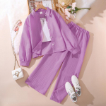 T&uuml;druku &uuml;likond 2-16Y kevad uus poiste ja t&uuml;drukute riided pikkade varrukatega top + p&uuml;ksid laste &uuml;likond t&uuml;drukute p&uuml;kskost&uuml;&uuml;m 150cm/9Y lilla