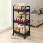 3-korruseline teisaldatav hoiuriiul k&auml;ru korraldaja majapidamine k&ouml;&ouml;k multifunktsionaalne ratastega k&auml;ruratas kodu aksessuaarid mitmekorruseline raamaturiiul 3-Tier