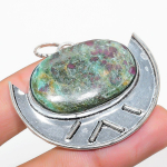 Ruby in Fuchsite Ethnic 925 Sterling Silver Jewelry Pendant 1.81 V6u78