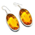 Honey Topaz Handmade 925 Sterling Silver Gift Jewelry Earring 2.09 m5f21