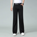 Meeste lainelised teksad, saapal&otilde;ikeline jalg, laienev meeste disainer klassikaline teksateksad Meeste keskmise t&otilde;usuga venivad lahtised teksad 33 must