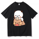 Armas Bubu ja Dudu T-s&auml;rk Unisex Harajuku Esteetiline Graafiline Naljakas Kawaii Ts&auml;rk Unisex Multikas vabaaja Liivapuuvillane T-s&auml;rk Korea 2XL