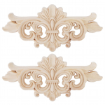 2 tk Lilledega nikerdatud pikk onlay aplikatsioon nikerdusdekaal m&ouml;&ouml;bli kaunistus (#1: 16*7,5 cm)