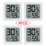 4 tk digitaalne termomeeter h&uuml;gromeeter siseruumides, mini temperatuuri LCD elektrooniline monitor h&uuml;gromeeter v&auml;liruumis, beebi