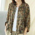 Puuvillane linane naiste s&auml;rk Vintage Suurem&otilde;&otilde;tmelised lillemustriga pluusid Harajuku Raglan Varrukatega Vaba aeg Naiste vabaaja n&ouml;&ouml;pidega s&auml;rgid Topid L