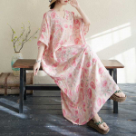 Suvine V-kaelusega pikk kleit one size