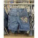 RogueWave Hip Hop Draakon Retro Denim L&uuml;hikesed P&uuml;ksid Y2k Sinine Pesu Lai Jalg Sirge T&ouml;&ouml;riided Streetwear Jorts R&otilde;ivad S