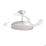 Laeventilaator - Silteez - InnovaGoods - LED-valgusti - 4 sisset&otilde;mmatavat laba - 80 W valge