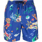 Polo Ralph Lauren SS23 Karu Veealuse Prindiga Paelaga Sirgete S&auml;&auml;ristega L&uuml;hikesed P&uuml;ksid Meeste L&uuml;hikesed P&uuml;ksid Sinine 710901517-001 L