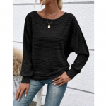 Naiste vabaajaline Batwing-varrukatega sviiter, avara ja mugavate toppidega L