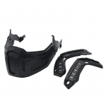 Taktikaline Kiiver Pooln&auml;omask Railiga &Uuml;hilduv V&auml;listingimustes Taktikaline Kaitsemask Modulaarne Railmask must