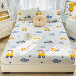 Puhast puuvillast multifilmimustriga voodilina madratsikaitsega lastele 150x200cm fitted sheet (3-25cm thick mattress)