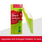 10 tk &uuml;hekordselt kasutatav naiste urineerimisseade naiste pissuaarilehter rasedatele reisidele matkamiseks &otilde;ues kaasaskantav seisev pissipabertops roheline