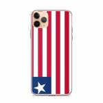 Coque iPhone &ndash; Drapeau Libeeria &ndash; iPhone 11 Pro Max &ndash; Supp &ndash; Mitmev&auml;rviline &ndash; L&auml;bipaistev silikoon