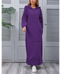 Uus Suurem Suurus Kootud Kapuutsiga Fliiskleit Taskutega - S&uuml;gis/Talv Vabaaja Mood 5XL
