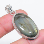 Natural Labradorite Gemstone 925 Sterling Silver Jewelry Pendant 1.81 u7d08