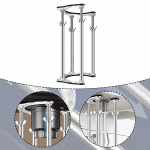 Adjustable under Sink Support Bracket 6cm Inner Diameter Load Capacity 200kg for Wall Mount Sinks 47cm to 57cm