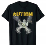 Retro Autism Skelett Naljakas Meeste Naiste T-s&auml;rk Neurodivergentne Autismi Teadlikkuse Tugi Graafiline Tee Halloween Kingitused Meeste Riided M