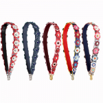 V&auml;rviline Tugev Ehtne Nahast &Otilde;larihm Lillemustriga Kottidele Snakeskin Red Base Flowers Silver Buckle