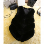 Kunstrebasesulgedest kasukas Naiste uus karusnahkvest Naiste keskmise pikkusega ja pikk Naiste talvine vest Palus paks vest M