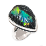 Black Onyx Gemstone Handmade 925 Sterling Silver Jewelry Ring Size 9 l0d53