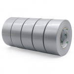BOMEI PACK Unil - Ruban Adh&eacute;sif Toil&eacute; Gris, Heavy Duty Duct Tape 5 rouleaux 50 mm x 50 m pour les travaux de r&eacute;paration, fixatio32