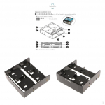 2-part 5.25 Inch on 2.5 / 3.5 Bay Bracket for PC Laptop