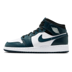 Air Jordan 1 Mid GS Armory Navy Laste tossud Sinine Must Valge 554725-411 36