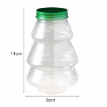 J&otilde;ulukommide k&uuml;psiste pudel j&otilde;ulupuu piima teepudel kommik&uuml;psis, suupiste &scaron;okolaadi s&auml;ilituspurk kast toidukonteiner 1pc roheline