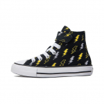 Converse Chuck Taylor All Star EasyOn High PS Electric Bolt Laste tossud Must Kuld-p&auml;&auml;suke Kummituslinn A08373C 29