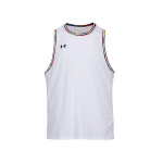 Under Armour Hingav Kiiresti Kuivav Mugav Varrukateta Korvpallivorm Meeste topid Valge Mitmev&auml;rviline 25500135-100 2XL