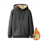 Meeste &uuml;lisuured talvised soojad riided paksud sametist kapuutsid Lahtine mood Pullover kapuutsiga fliismantel vabaaja kampsunid jakk XXXXXL hall