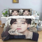Luksuslik uus 3D-tr&uuml;kiga Korea populaarne meeslauljate grupi voodipesukomplekt, tekikott voodikomplekt tekkikate Kuninga/Kuninganna suurusega voodipesukomplekt AU Double 180x210cm