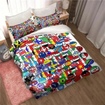 3D prinditud riigipallid Poola pallid Voodipesukomplekt Tr&uuml;kitud voodikomplekt Padjap&uuml;&uuml;ri ja tekikotiga Pehme Kuninganna Kuninga suurusega voodipesu Kodu 70x133cm 2pcs