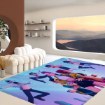 Kpop D-deemonik&uuml;tid P&otilde;randamatt Ristk&uuml;lik Libisemiskindel Kodu Pehme Vannimatt Esikuks Sise- V&auml;lismatt Tere Uksematt 100x150cm