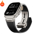 Luksuslik rihm Apple Watchi jaoks Band Ultra 3 49mm Series 11 10 46mm 9 8 7 45mm Spordirihm Silikoonist K&auml;epael Iwatch 6 SE 5 44mm 42mm 44mm 45mm &Grey must